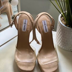 New! Steve Madden Luv Clear Dress Sandal